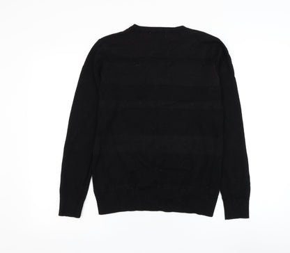 Womens UK Size S Mud Flower Black Pullover Jumper