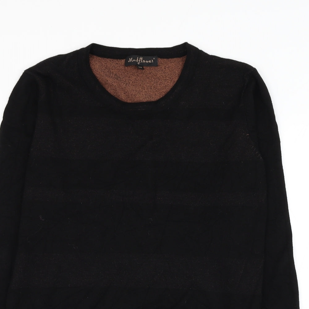 Womens UK Size S Mud Flower Black Pullover Jumper