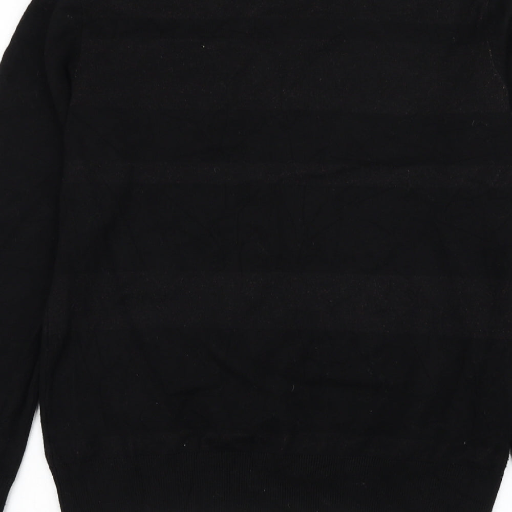 Womens UK Size S Mud Flower Black Pullover Jumper