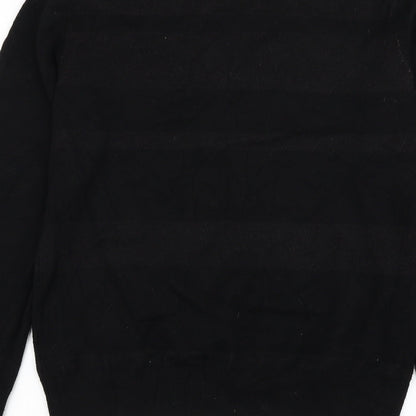 Womens UK Size S Mud Flower Black Pullover Jumper