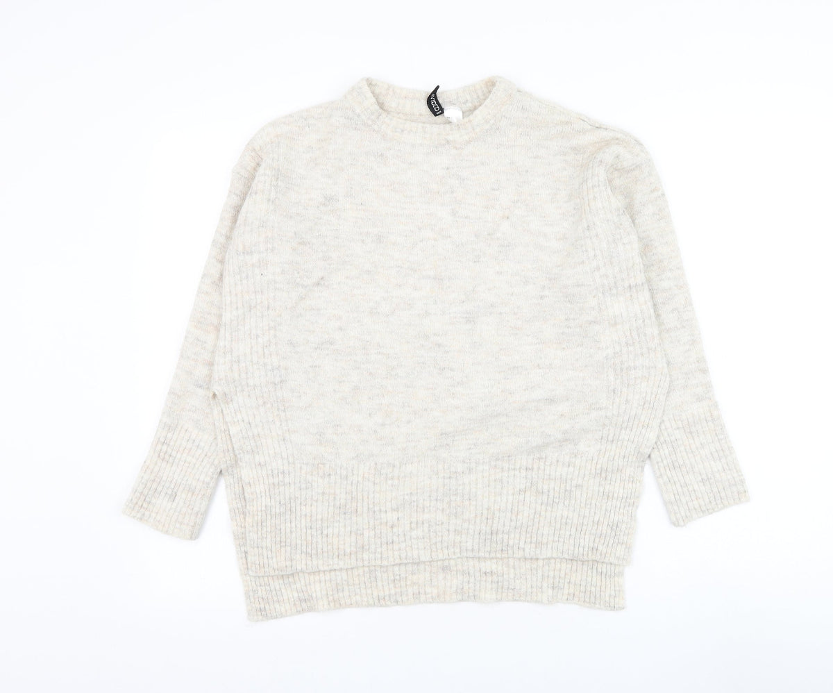 Womens UK Size S Divided by H&M Ivory Pullover Jumper