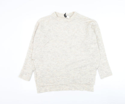 Womens UK Size S Divided by H&M Ivory Pullover Jumper