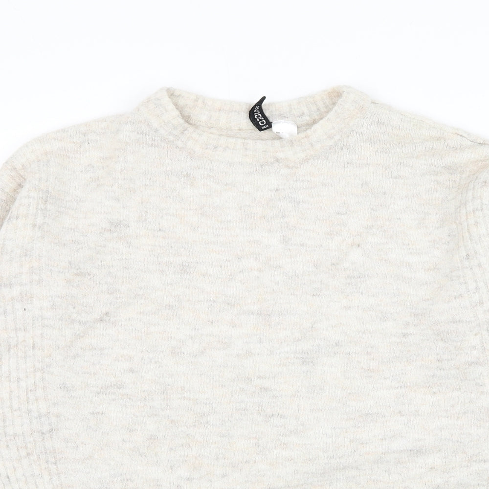 Womens UK Size S Divided by H&M Ivory Pullover Jumper