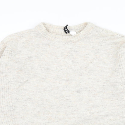 Womens UK Size S Divided by H&M Ivory Pullover Jumper