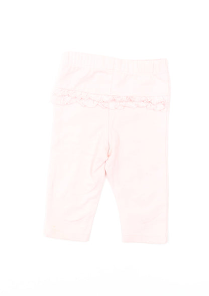 George Girls Pink Cotton Jogger Leggings Size 3-6 Months Pullover