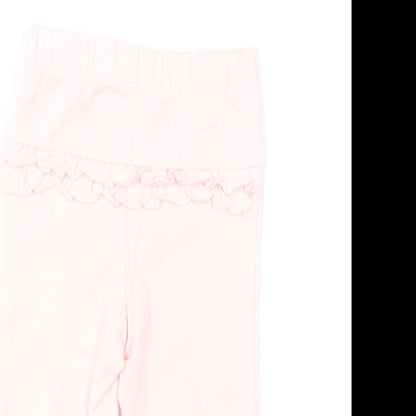 George Girls Pink Cotton Jogger Leggings Size 3-6 Months Pullover