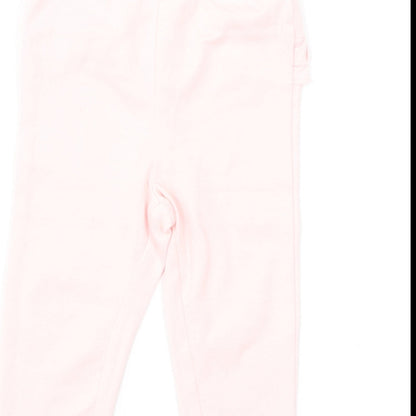 George Girls Pink Cotton Jogger Leggings Size 3-6 Months Pullover
