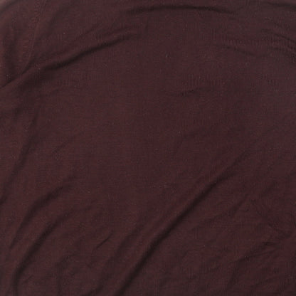 River Island Mens Purple Round Neck Acrylic Pullover Jumper Size L