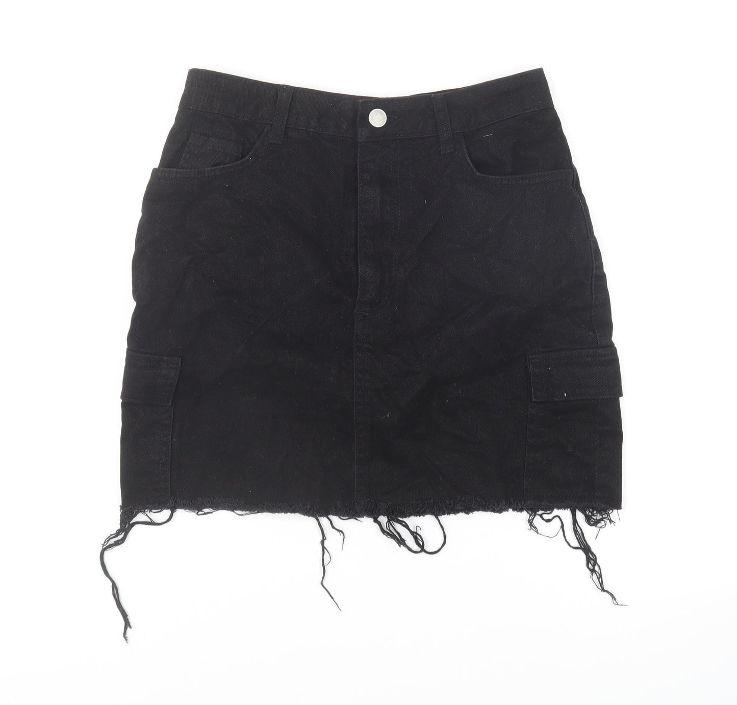 Womens UK Size 10 Denim & Co. Mini Denim Skirt
