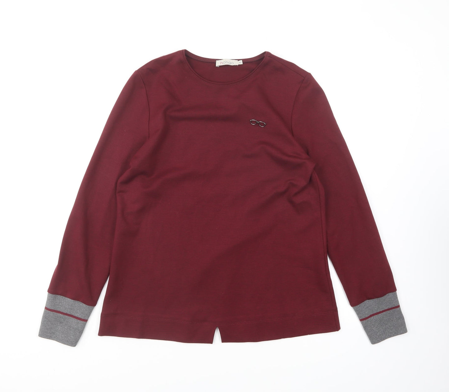 Hongo Womens Purple Viscose Pullover Sweatshirt Size 12 Pullover