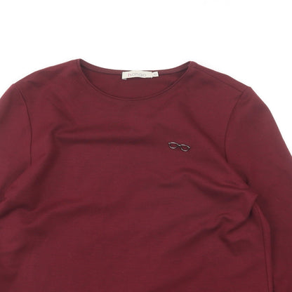 Hongo Womens Purple Viscose Pullover Sweatshirt Size 12 Pullover