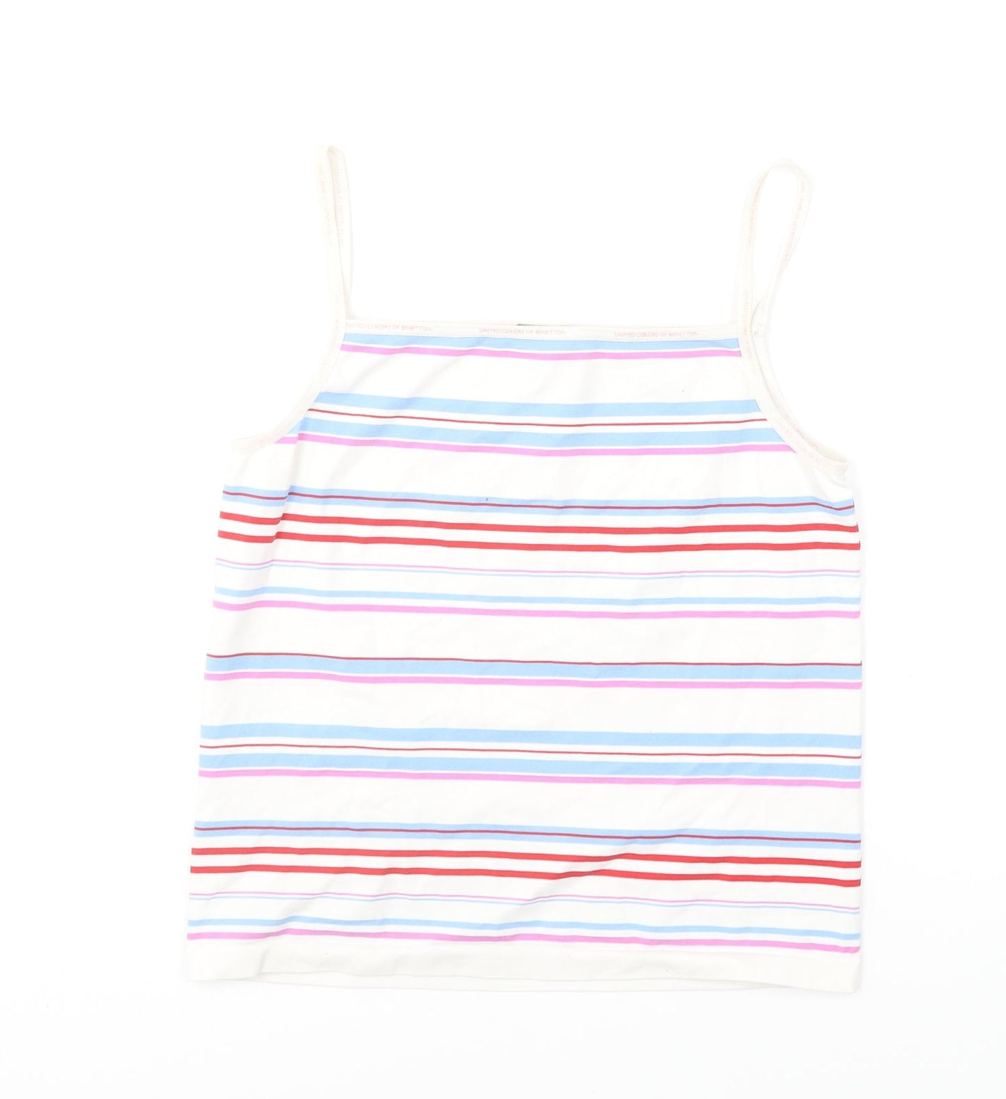 Womens UK Size M United Colors of Benetton Multicoloured Camisole T-Shirt