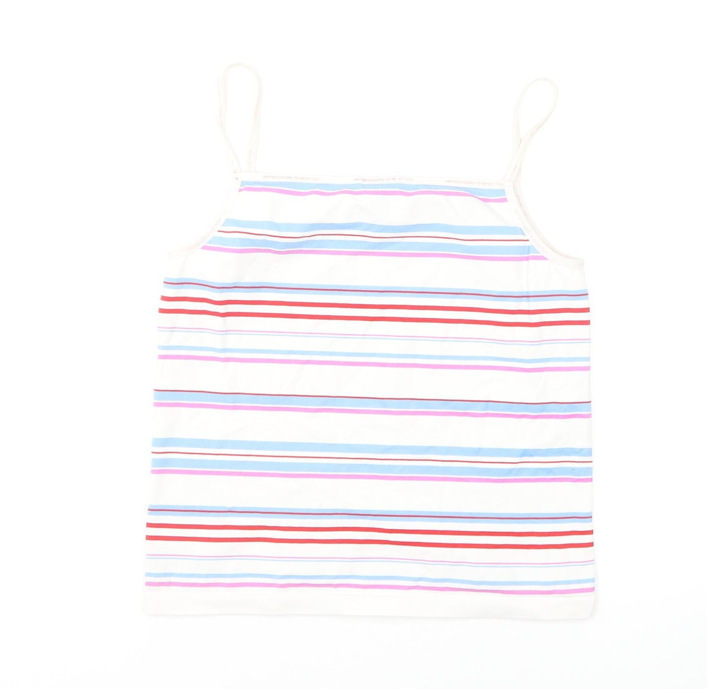 Womens UK Size M United Colors of Benetton Multicoloured Camisole T-Shirt