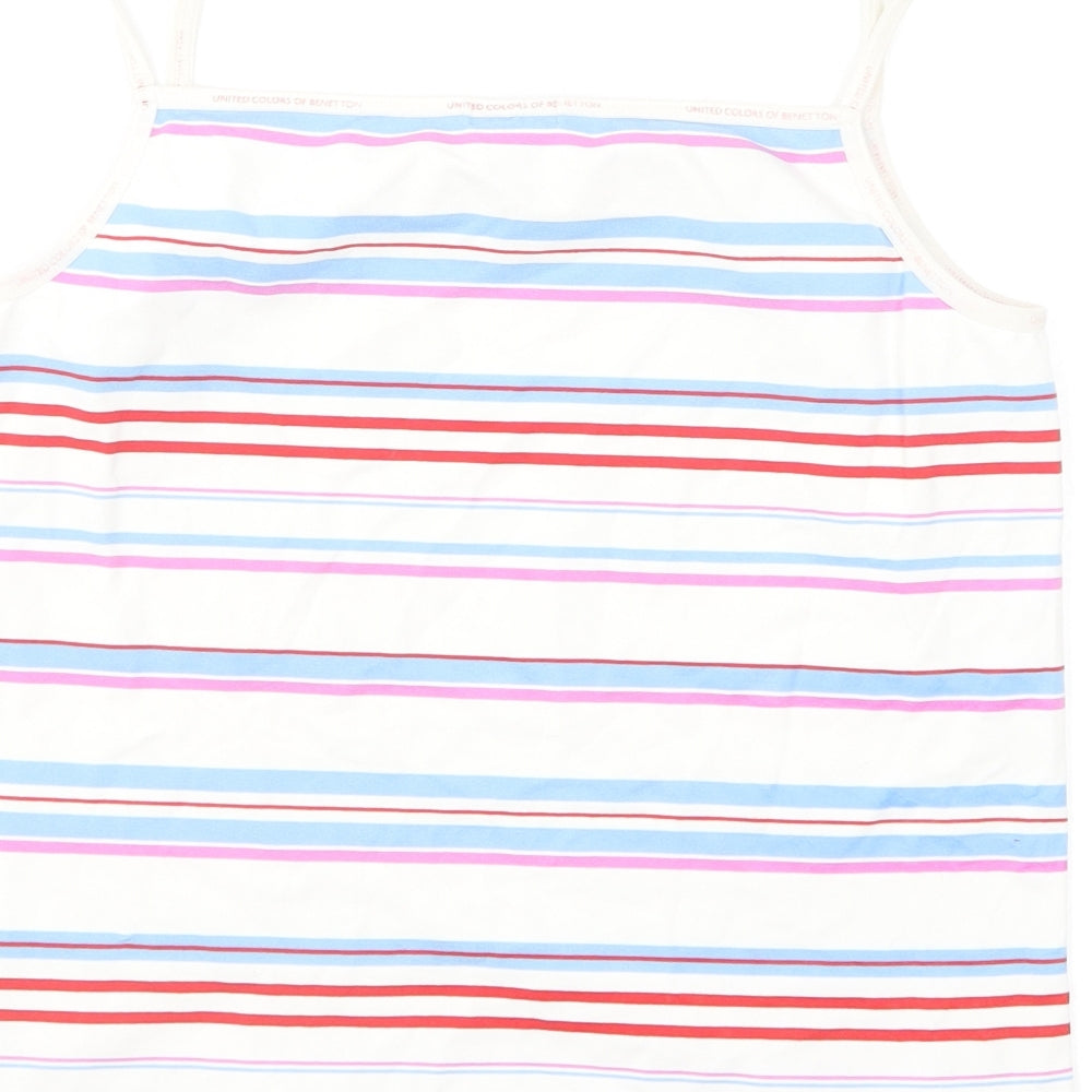 Womens UK Size M United Colors of Benetton Multicoloured Camisole T-Shirt