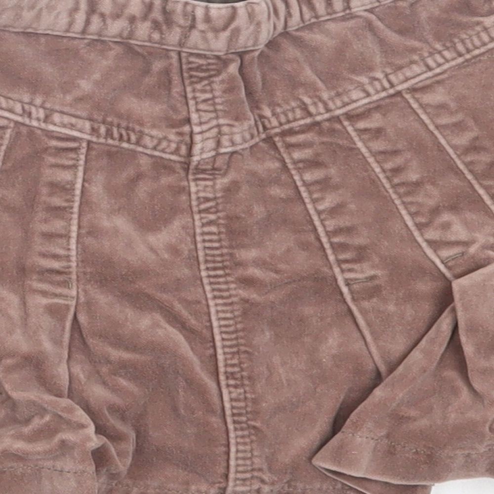 Monsoon Girls Brown Cotton A-Line Skirt Size 3-4 Years Regular Pull On
