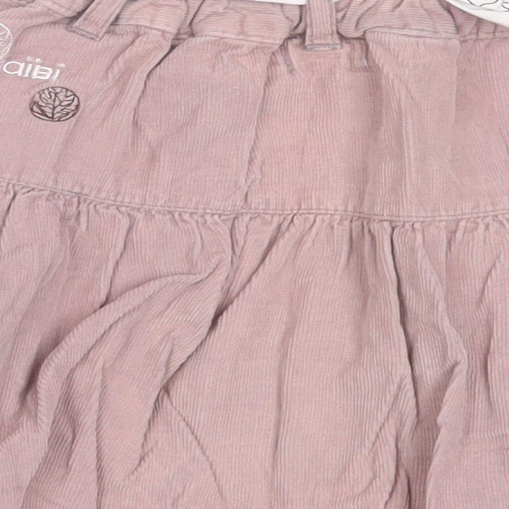 Obaibi Girls Pink Cotton A-Line Skirt Size 3 Years Regular Zip