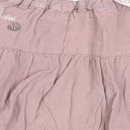 Obaibi Girls Pink Cotton A-Line Skirt Size 3 Years Regular Zip