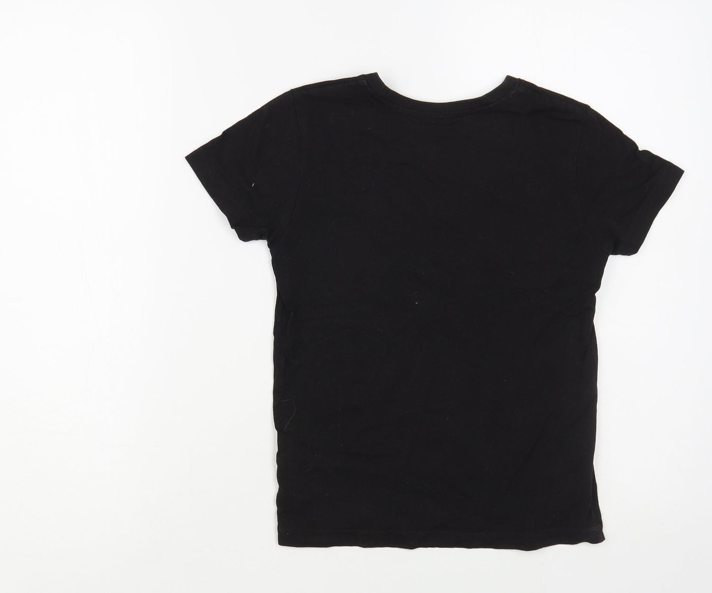 Primark Boys Black Cotton Pullover T-Shirt Size 7-8 Years Crew Neck Pullover - Harlem New York
