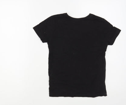 Primark Boys Black Cotton Pullover T-Shirt Size 7-8 Years Crew Neck Pullover - Harlem New York