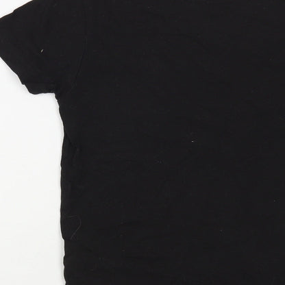 Primark Boys Black Cotton Pullover T-Shirt Size 7-8 Years Crew Neck Pullover - Harlem New York