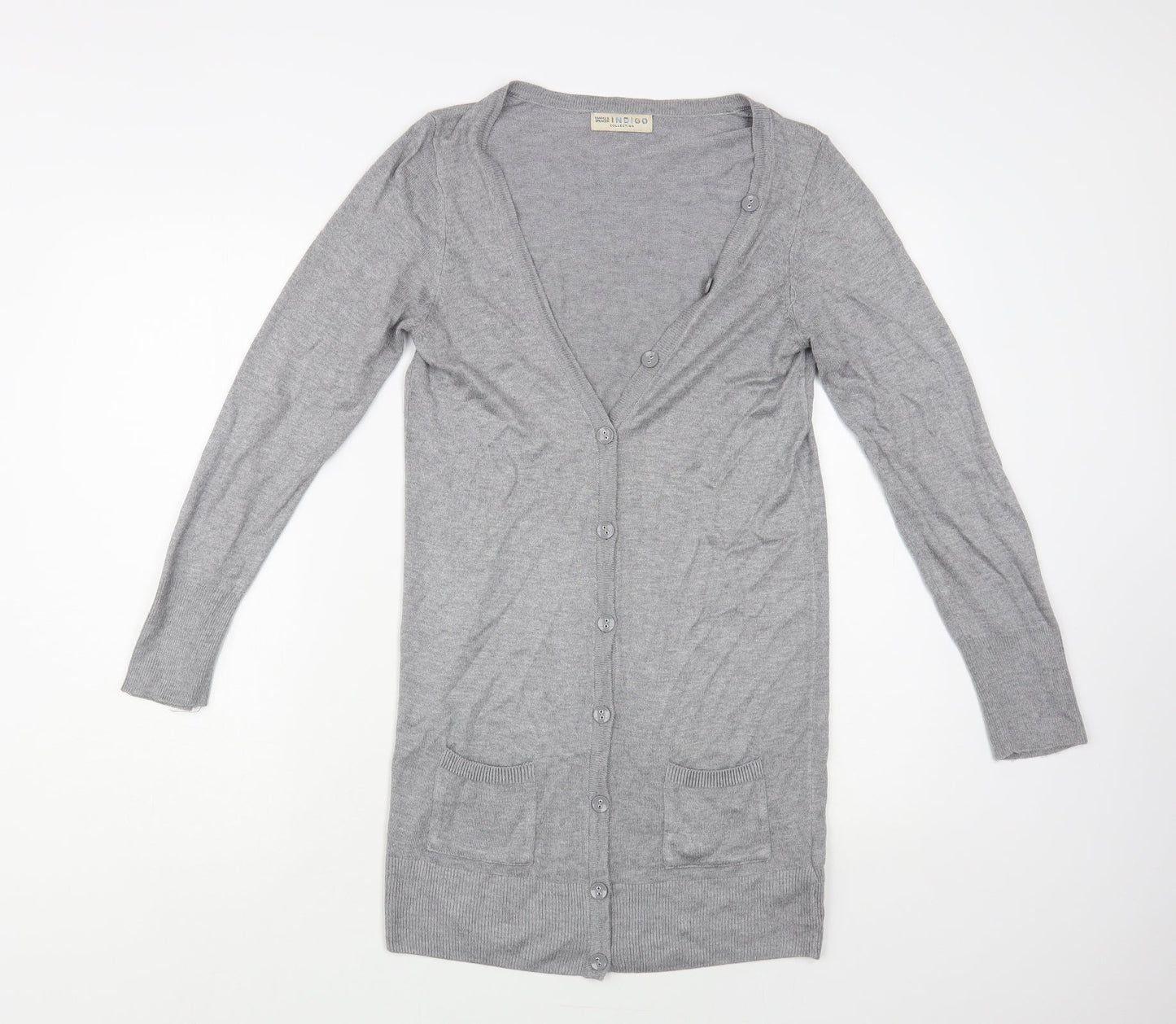 Womens UK Size 10 Marks and Spencer Grey Cardigan Jumper