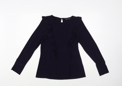 Womens UK Size 14 Dorothy Perkins Blue Basic Blouse