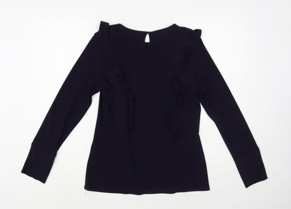 Womens UK Size 14 Dorothy Perkins Blue Basic Blouse