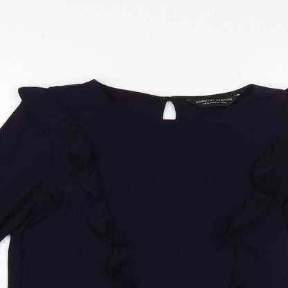 Womens UK Size 14 Dorothy Perkins Blue Basic Blouse