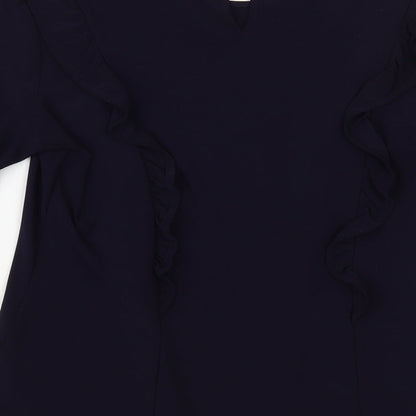 Womens UK Size 14 Dorothy Perkins Blue Basic Blouse