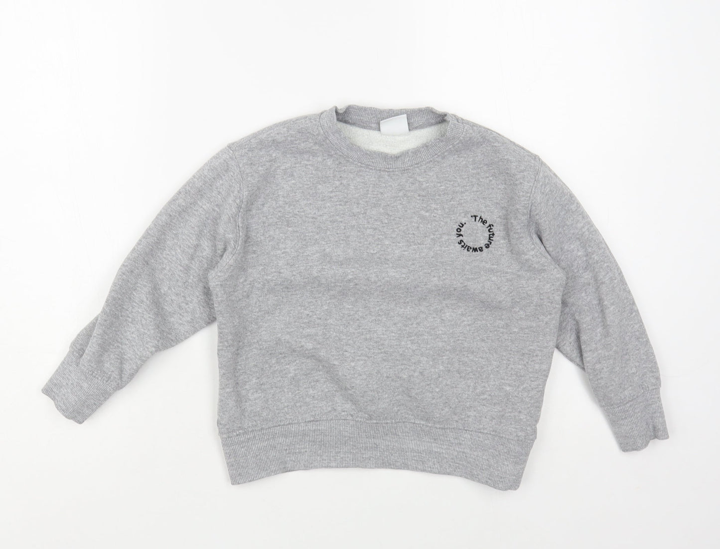 Zara Girls Grey Cotton Pullover Sweatshirt Size 6 Years Pullover - The Future Awaits You