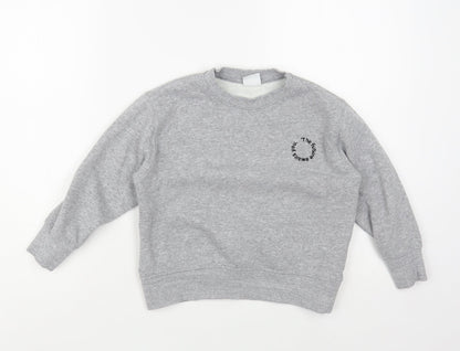 Zara Girls Grey Cotton Pullover Sweatshirt Size 6 Years Pullover - The Future Awaits You