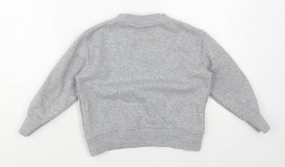 Zara Girls Grey Cotton Pullover Sweatshirt Size 6 Years Pullover - The Future Awaits You