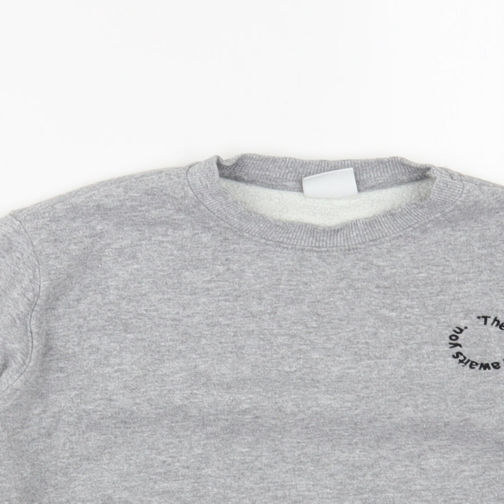 Zara Girls Grey Cotton Pullover Sweatshirt Size 6 Years Pullover - The Future Awaits You