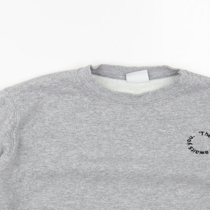 Zara Girls Grey Cotton Pullover Sweatshirt Size 6 Years Pullover - The Future Awaits You