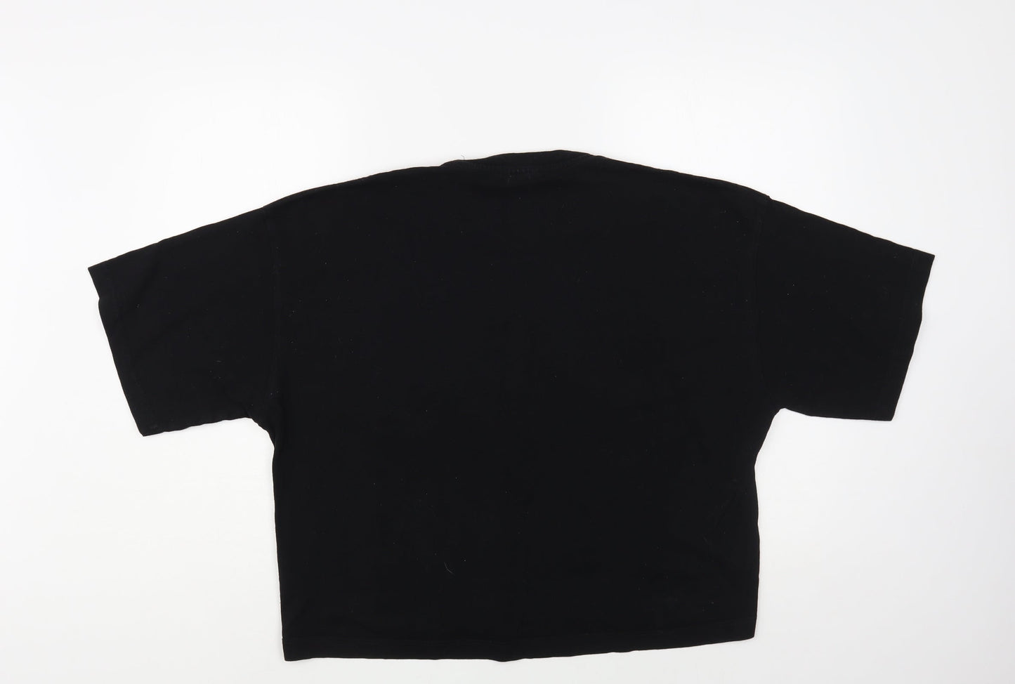 Womens UK Size M Topshop Black Basic T-Shirt