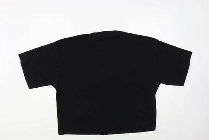 Womens UK Size M Topshop Black Basic T-Shirt