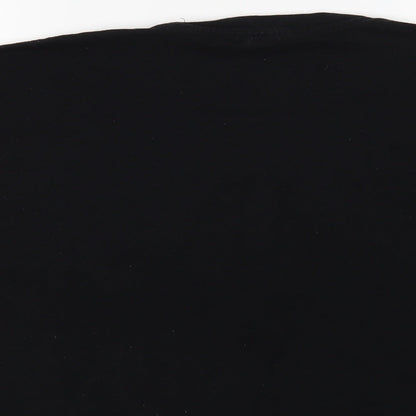 Womens UK Size M Topshop Black Basic T-Shirt