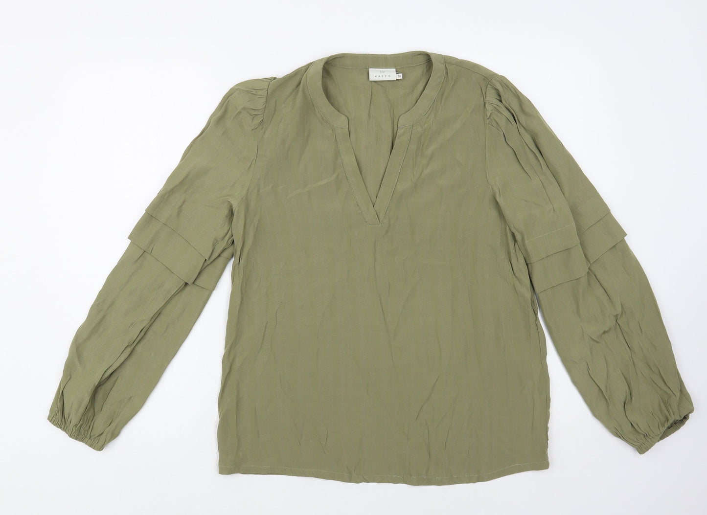 Womens UK Size 10 Kaffe Green Basic Blouse