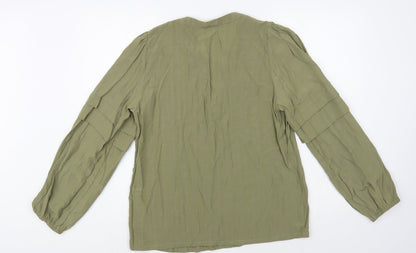 Womens UK Size 10 Kaffe Green Basic Blouse
