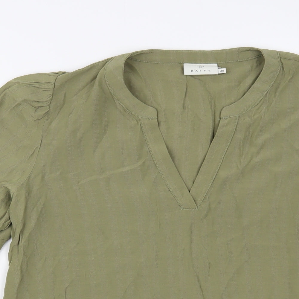 Womens UK Size 10 Kaffe Green Basic Blouse