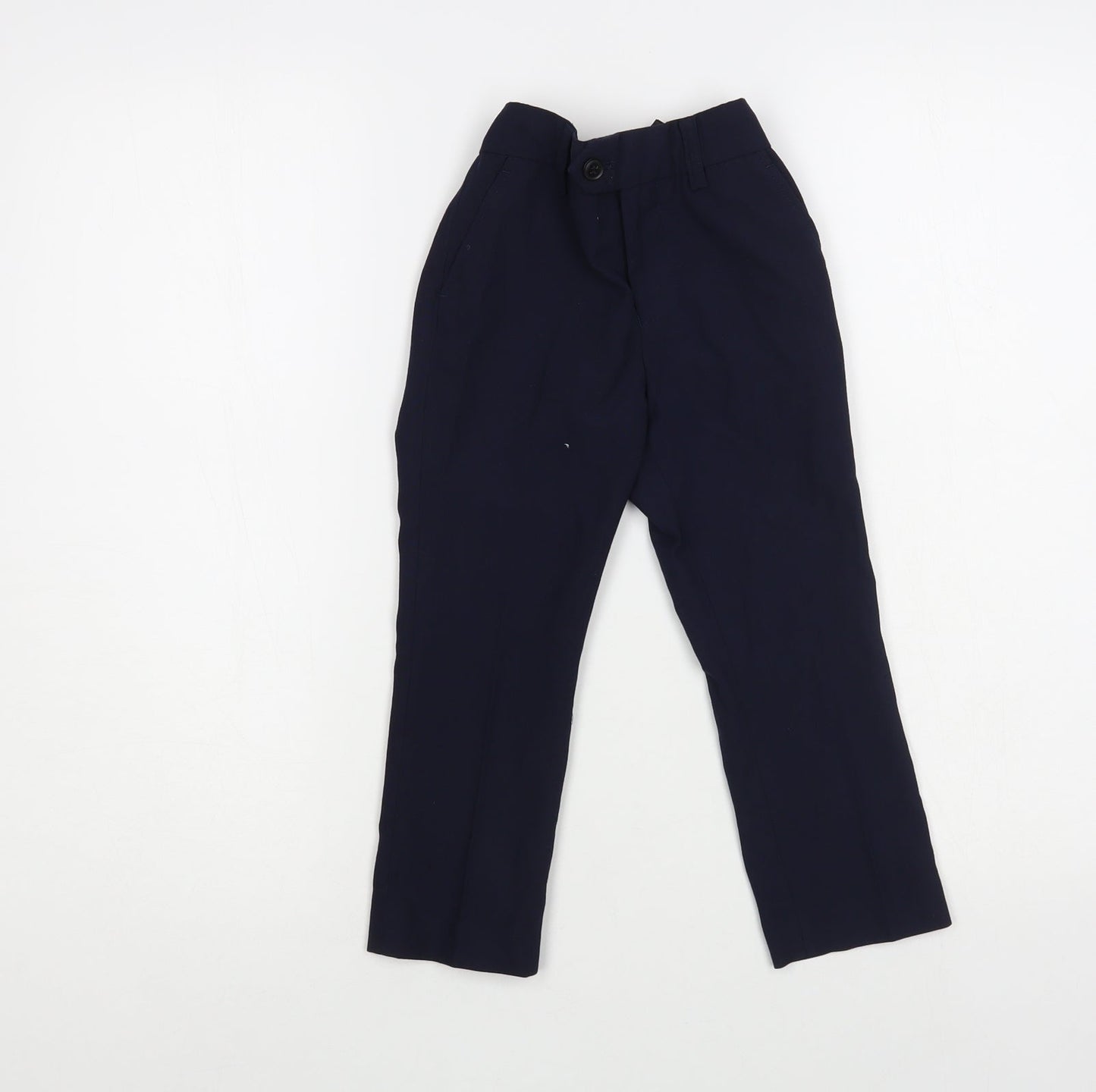 NEXT Boys Blue Polyester Dress Pants Trousers Size 4 Years Regular Button