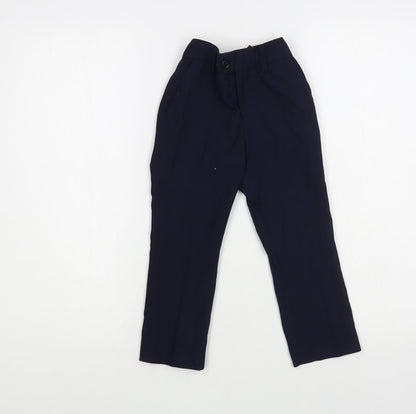 NEXT Boys Blue Polyester Dress Pants Trousers Size 4 Years Regular Button