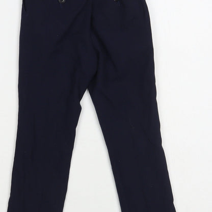NEXT Boys Blue Polyester Dress Pants Trousers Size 4 Years Regular Button