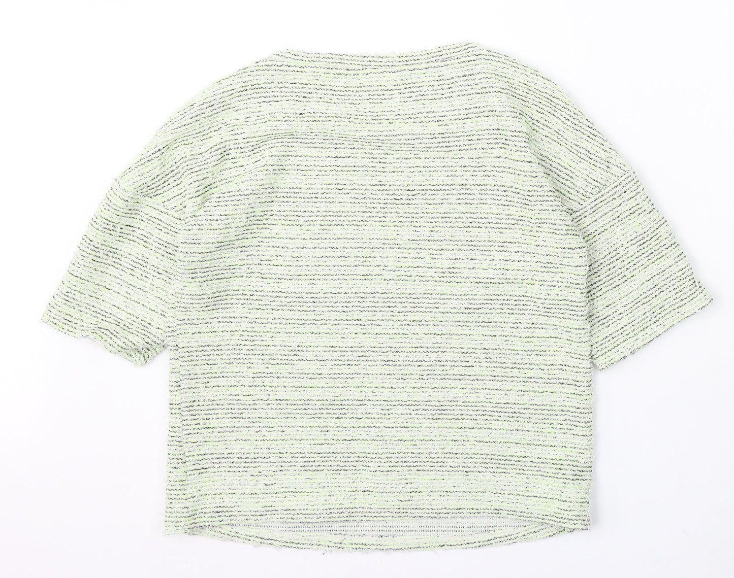 F&F Womens Green Round Neck Polyester Pullover Jumper Size 8