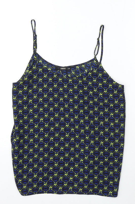 Womens UK Size 10 Oasis Blue Basic Blouse
