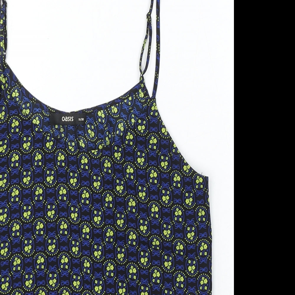 Womens UK Size 10 Oasis Blue Basic Blouse