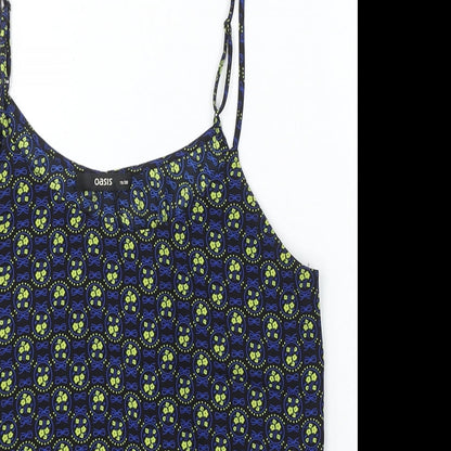 Womens UK Size 10 Oasis Blue Basic Blouse
