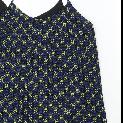 Womens UK Size 10 Oasis Blue Basic Blouse