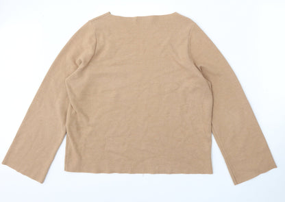 Womens UK Size S Zara Brown Pullover Jumper