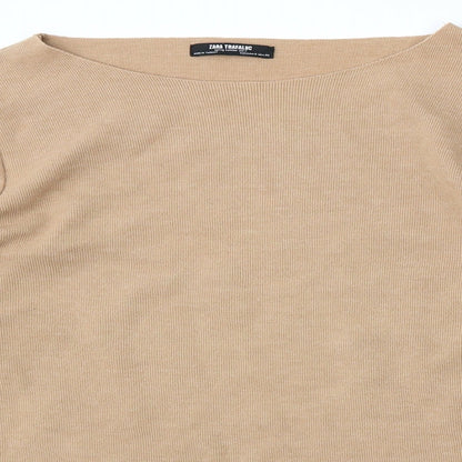 Womens UK Size S Zara Brown Pullover Jumper
